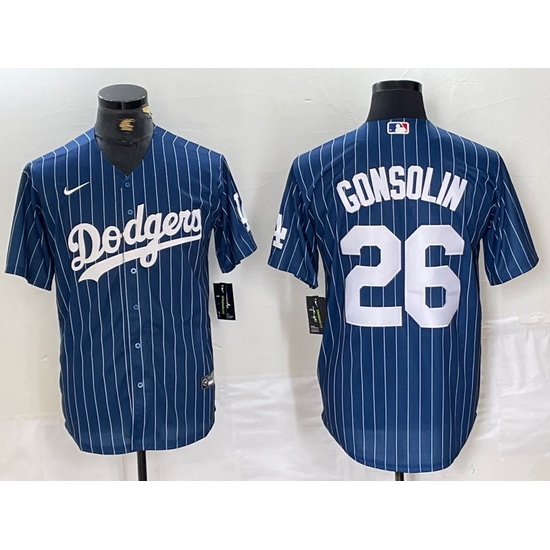 Men Los Angeles Dodgers 26 Tony Gonsolin Blue Cool Base Stitched Baseball Jersey Men Los Angeles Dodgers 26 Tony Gonsolin Blue Cool Base Stitched Baseball Jersey