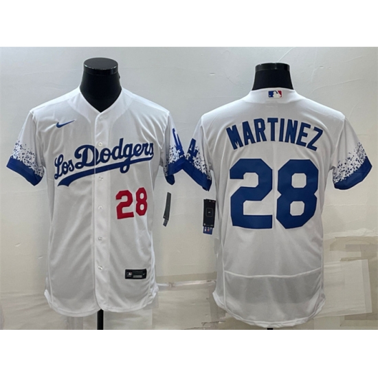 Men Los Angeles Dodgers 28 J D Martinez White City Connect Flex Base Stitched Baseball Jersey Men Los Angeles Dodgers 28 J D Martinez White City Connect Flex Base Stitched Baseball Jersey