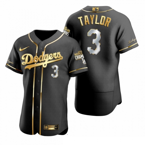 Men Los Angeles Dodgers 3 Chris Taylor Black 2020 World Series Champions Gold Edition Jersey Men Los Angeles Dodgers 3 Chris Taylor Black 2020 World Series Champions Gold Edition Jersey
