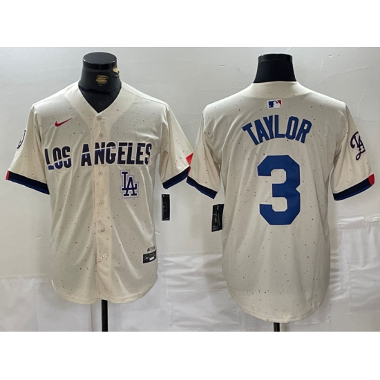 Men Los Angeles Dodgers 3 Chris Taylor Cream Stitched Baseball Jersey 1 Men Los Angeles Dodgers 3 Chris Taylor Cream Stitched Baseball Jersey 1