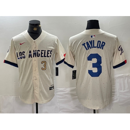 Men Los Angeles Dodgers 3 Chris Taylor Cream Stitched Baseball Jersey 5 Men Los Angeles Dodgers 3 Chris Taylor Cream Stitched Baseball Jersey 5