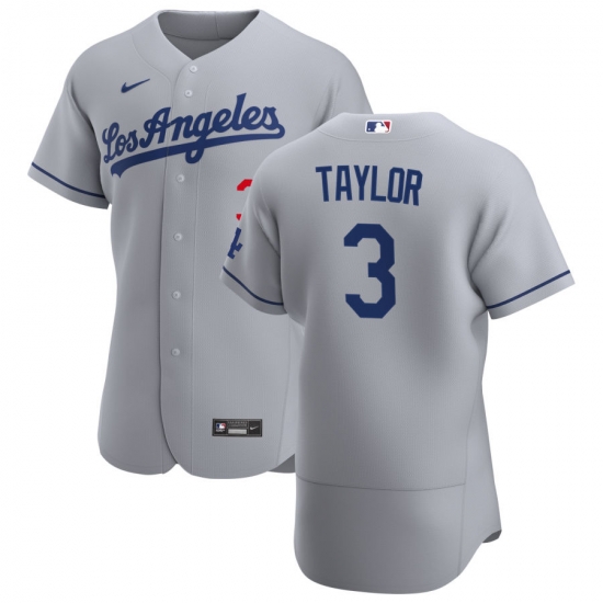 Men Los Angeles Dodgers 3 Chris Taylor Men Nike Gray Road 2020 Flex Base Team MLB Jersey Men Los Angeles Dodgers 3 Chris Taylor Men Nike Gray Road 2020 Flex Base Team MLB Jersey