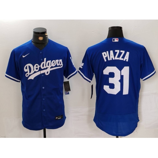 Men Los Angeles Dodgers 31 Mike Piazza Blue Flex Base Stitched Baseball Jersey 12 Men Los Angeles Dodgers 31 Mike Piazza Blue Flex Base Stitched Baseball Jersey 12