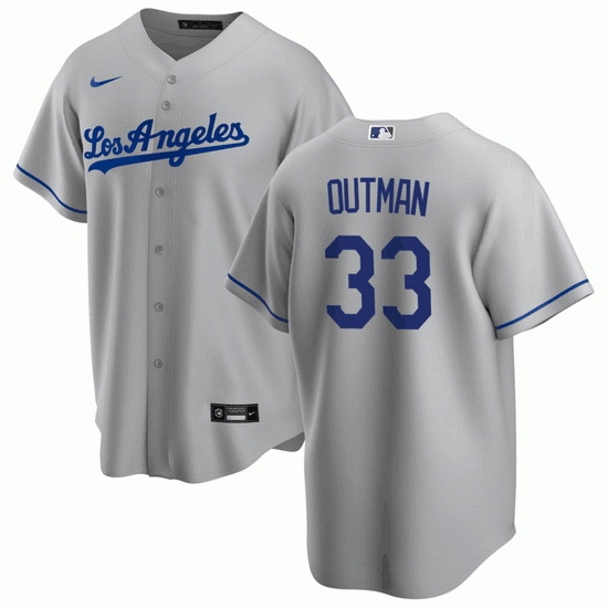 Men Los Angeles Dodgers 33 James Outman Vargas Grey Cool Base Stitched Baseball Jersey 281 29 Men Los Angeles Dodgers 33 James Outman Vargas Grey Cool Base Stitched Baseball Jersey 281 29