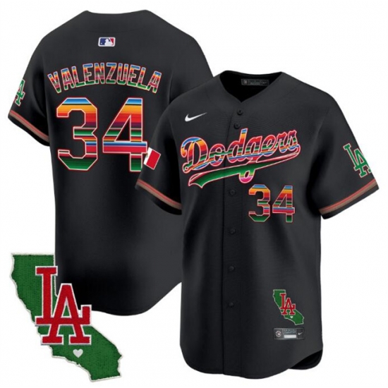 Men Los Angeles Dodgers 34 Fernando Valenzuela Black Mexico California Patch Vapor Premier Limited Stitched Baseball Jersey Men Los Angeles Dodgers 34 Fernando Valenzuela Black Mexico California Patch Vapor Premier Limited Stitched Baseball Jersey