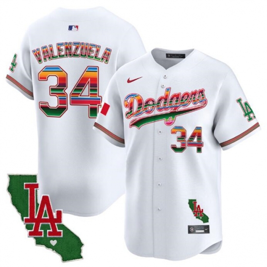 Men Los Angeles Dodgers 34 Fernando Valenzuela White Mexico California Patch Vapor Premier Limited Stitched Baseball Jersey Men Los Angeles Dodgers 34 Fernando Valenzuela White Mexico California Patch Vapor Premier Limited Stitched Baseball Jersey