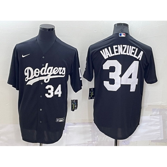 Men Los Angeles Dodgers 34 Toro Valenzuela Black Cool Base Stitched Baseball Jersey Men Los Angeles Dodgers 34 Toro Valenzuela Black Cool Base Stitched Baseball Jersey