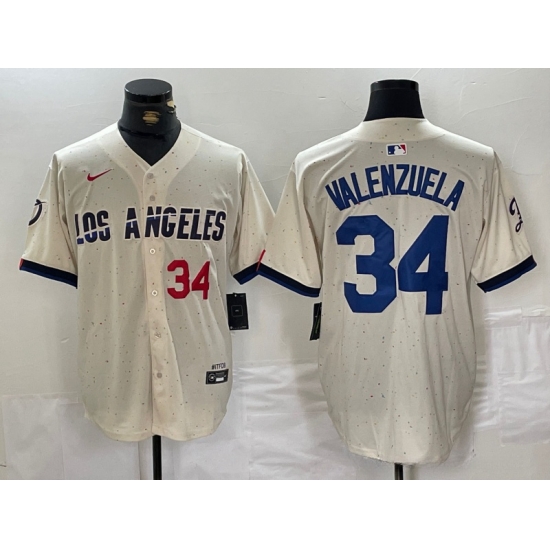 Men Los Angeles Dodgers 34 Toro Valenzuela Cream Stitched Baseball Jersey 6 Men Los Angeles Dodgers 34 Toro Valenzuela Cream Stitched Baseball Jersey 6