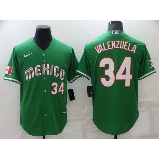 Men Los Angeles Dodgers 34 Toro Valenzuela Green Mexico Stitched Baseball jersey Men Los Angeles Dodgers 34 Toro Valenzuela Green Mexico Stitched Baseball jersey