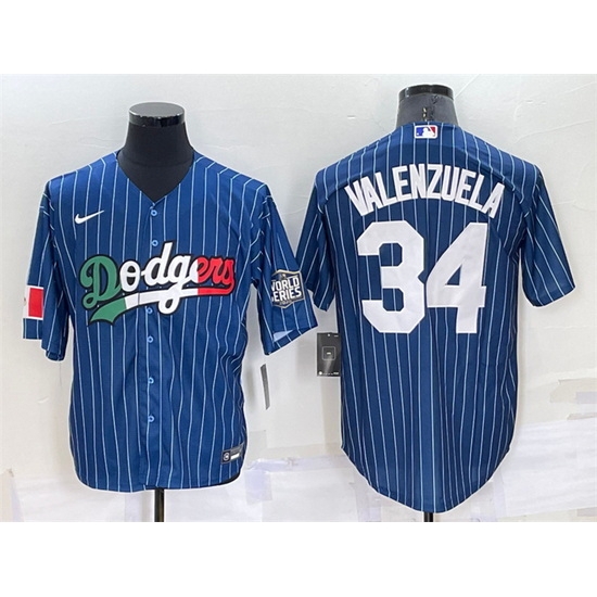 Men Los Angeles Dodgers 34 Toro Valenzuela Navy Mexico World Series Cool Base Stitched Baseball Jersey Men Los Angeles Dodgers 34 Toro Valenzuela Navy Mexico World Series Cool Base Stitched Baseball Jersey