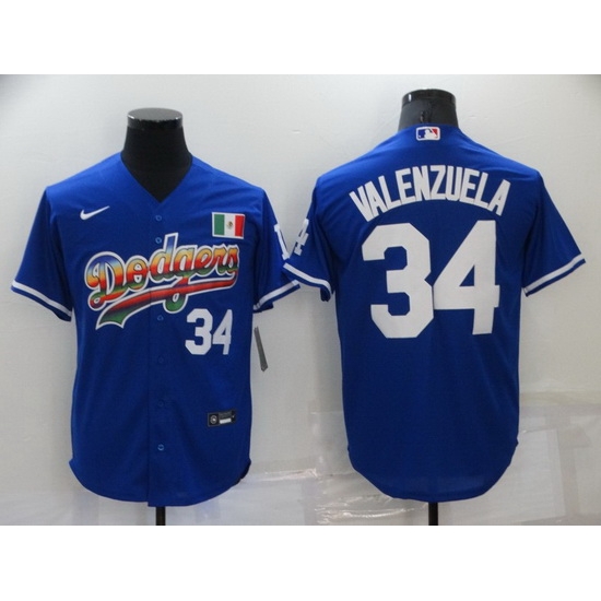 Men Los Angeles Dodgers 34 Toro Valenzuela Royal Stitched Baseball jersey Men Los Angeles Dodgers 34 Toro Valenzuela Royal Stitched Baseball jersey