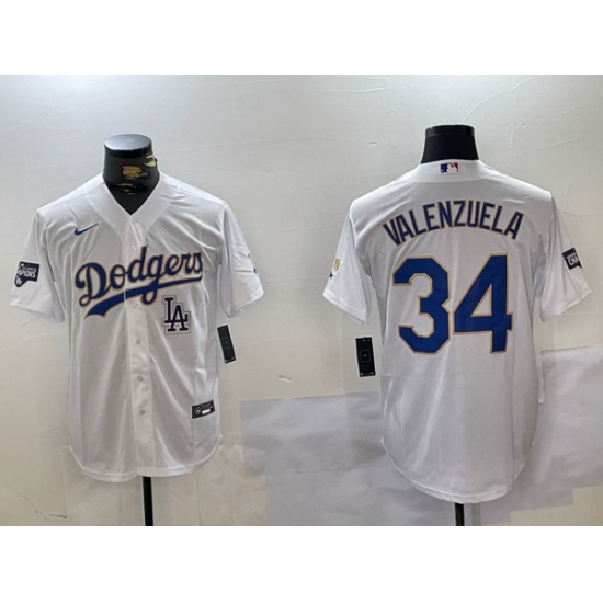 Men Los Angeles Dodgers 34 White Gold Championship Cool Base Stitched Jersey Men Los Angeles Dodgers 34 White Gold Championship Cool Base Stitched Jersey