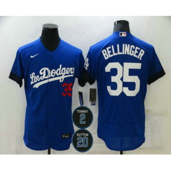 Men Los Angeles Dodgers 35 Cody Bellinger Blue 2 20 Patch City Connect Flex Base Stitched Jersey Men Los Angeles Dodgers 35 Cody Bellinger Blue 2 20 Patch City Connect Flex Base Stitched Jersey