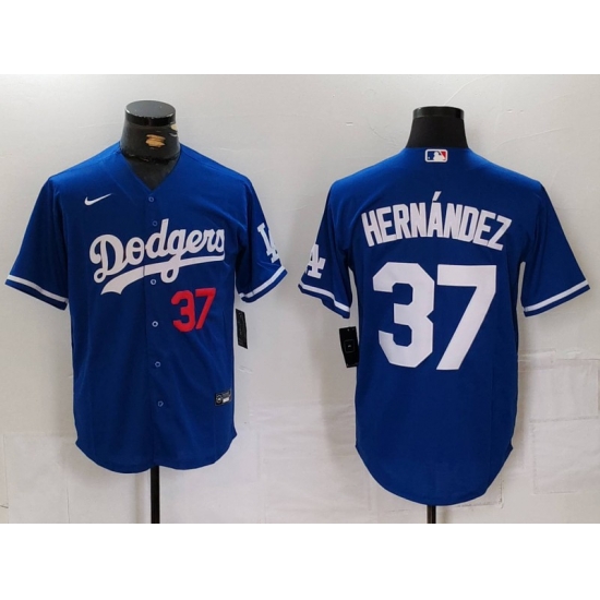Men Los Angeles Dodgers 37 Teoscar Hernandez Blue Cool Base Stitched Baseball Jersey 2 Men Los Angeles Dodgers 37 Teoscar Hernandez Blue Cool Base Stitched Baseball Jersey 2