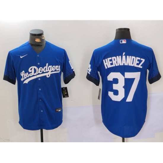 Men Los Angeles Dodgers 37 Teoscar Hernandez Blue Cool Base Stitched Baseball Jersey 6 Men Los Angeles Dodgers 37 Teoscar Hernandez Blue Cool Base Stitched Baseball Jersey 6
