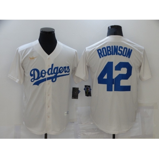 Men Los Angeles Dodgers 42 Jackie Robinson Cream Nike Game Throwback Jersey Men Los Angeles Dodgers 42 Jackie Robinson Cream Nike Game Throwback Jersey