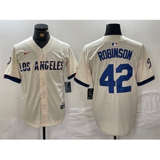 Men Los Angeles Dodgers 42 Jackie Robinson Cream Stitched Baseball Jersey Men Los Angeles Dodgers 42 Jackie Robinson Cream Stitched Baseball Jersey