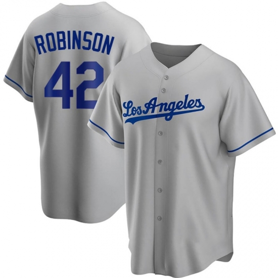 Men Los Angeles Dodgers #42 Jackie Robinson Gray Stitched Cool Base Jersey Men Los Angeles Dodgers #42 Jackie Robinson Gray Stitched Cool Base Jersey