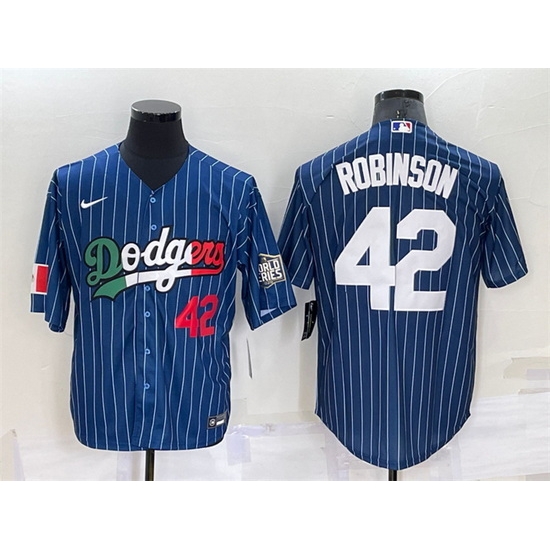 Men Los Angeles Dodgers 42 Jackie Robinson Navy Mexico World Series Cool Base Stitched Baseball Jersey Men Los Angeles Dodgers 42 Jackie Robinson Navy Mexico World Series Cool Base Stitched Baseball Jersey