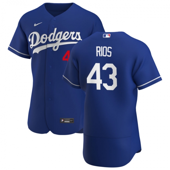 Men Los Angeles Dodgers 43 Edwin Rios Men Nike Royal Alternate 2020 Flex Base Player MLB Jersey Men Los Angeles Dodgers 43 Edwin Rios Men Nike Royal Alternate 2020 Flex Base Player MLB Jersey