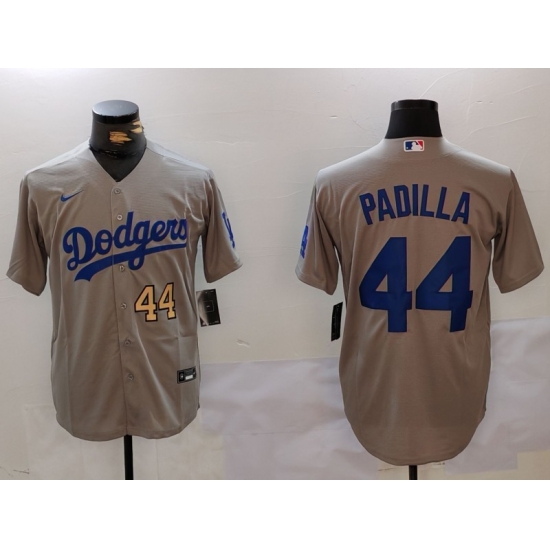 Men Los Angeles Dodgers 44 Vicente Padilla Grey Cool Base Stitched Baseball Jersey 10 Men Los Angeles Dodgers 44 Vicente Padilla Grey Cool Base Stitched Baseball Jersey 10