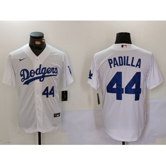 Men Los Angeles Dodgers 44 Vicente Padilla White Cool Base Stitched Baseball Jersey 2 Men Los Angeles Dodgers 44 Vicente Padilla White Cool Base Stitched Baseball Jersey 2