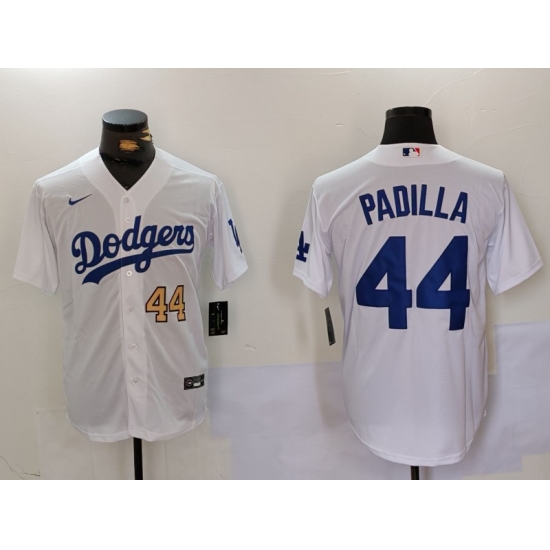 Men Los Angeles Dodgers 44 Vicente Padilla White Cool Base Stitched Baseball Jersey 3 Men Los Angeles Dodgers 44 Vicente Padilla White Cool Base Stitched Baseball Jersey 3