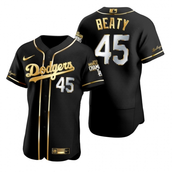 Men Los Angeles Dodgers 45 Matt Beaty Black 2020 World Series Champions Golden Limited Jersey Men Los Angeles Dodgers 45 Matt Beaty Black 2020 World Series Champions Golden Limited Jersey