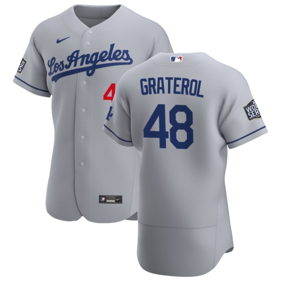 Men Los Angeles Dodgers 48 Brusdar Graterol Men Nike Gray Road 2020 World Series Bound Flex Base Team MLB Jersey Men Los Angeles Dodgers 48 Brusdar Graterol Men Nike Gray Road 2020 World Series Bound Flex Base Team MLB Jersey