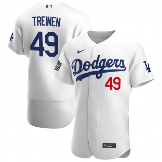 Men Los Angeles Dodgers 49 Blake Treinen Men Nike White Home 2020 World Series Bound Flex Base Player MLB Jersey Men Los Angeles Dodgers 49 Blake Treinen Men Nike White Home 2020 World Series Bound Flex Base Player MLB Jersey