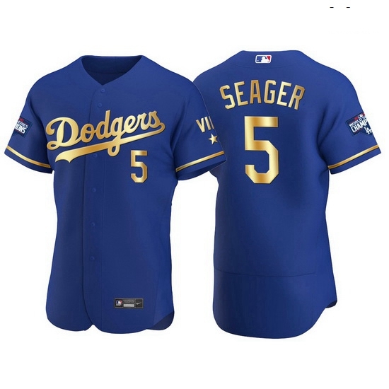 Men Los Angeles Dodgers 5 Corey Seager Men Nike Authentic 2021 Gold Program World Series Champions MLB Jersey Royal Men Los Angeles Dodgers 5 Corey Seager Men Nike Authentic 2021 Gold Program World Series Champions MLB Jersey Royal