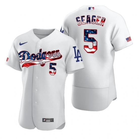 Men Los Angeles Dodgers 5 Corey Seager Men Nike White Fluttering USA Flag Limited Edition Flex Base MLB Jersey Men Los Angeles Dodgers 5 Corey Seager Men Nike White Fluttering USA Flag Limited Edition Flex Base MLB Jersey