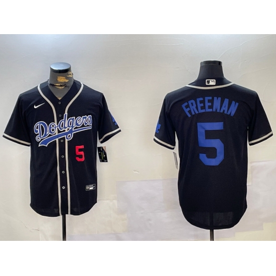 Men Los Angeles Dodgers 5 Freddie Freeman Black 2024 World Series Cool Base Stitched Baseball Jersey 5 Men Los Angeles Dodgers 5 Freddie Freeman Black 2024 World Series Cool Base Stitched Baseball Jersey 5