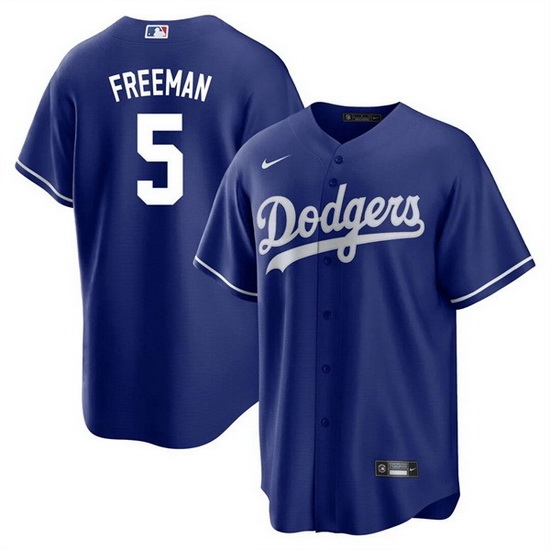 Men Los Angeles Dodgers 5 Freddie Freeman Royal Cool Base Stitched Baseball jersey Men Los Angeles Dodgers 5 Freddie Freeman Royal Cool Base Stitched Baseball jersey
