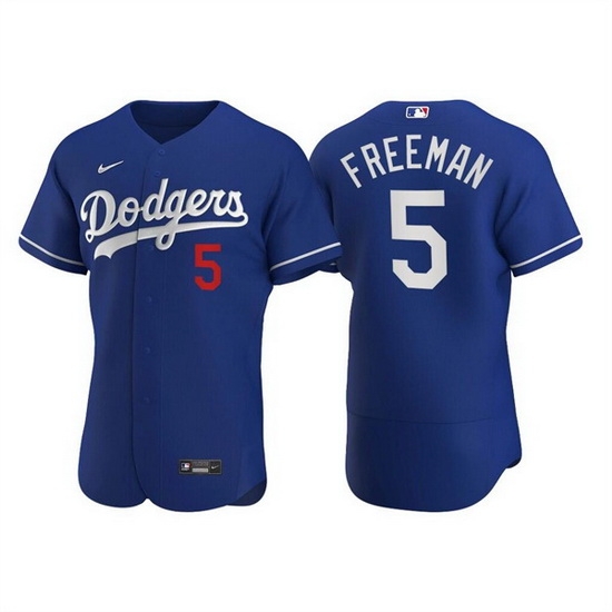 Men Los Angeles Dodgers 5 Freddie Freeman Royal Flex Base Stitched jersey Men Los Angeles Dodgers 5 Freddie Freeman Royal Flex Base Stitched jersey