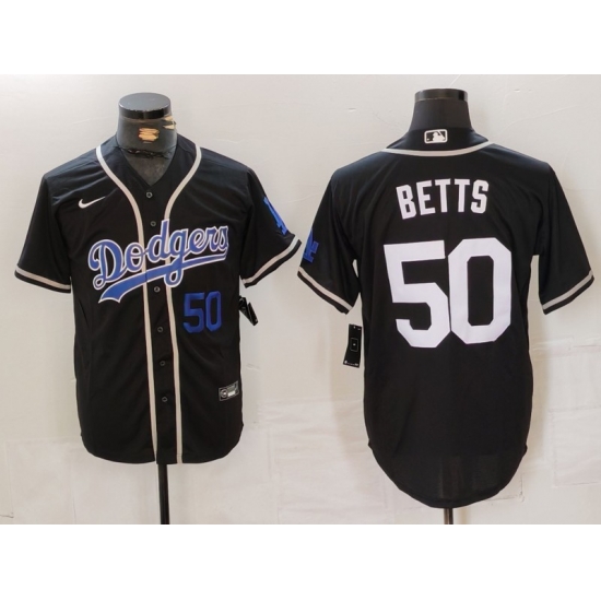 Men Los Angeles Dodgers 50 Mookie Betts Black Fashion Cool Base Stitched Baseball Jersey 2 Men Los Angeles Dodgers 50 Mookie Betts Black Fashion Cool Base Stitched Baseball Jersey 2