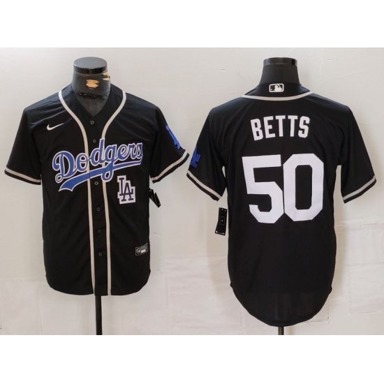 Men Los Angeles Dodgers 50 Mookie Betts Black Fashion Cool Base Stitched Baseball Jersey 4 Men Los Angeles Dodgers 50 Mookie Betts Black Fashion Cool Base Stitched Baseball Jersey 4