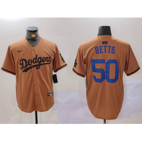 Men Los Angeles Dodgers 50 Mookie Betts Brown Cool Base Stitched Baseball Jersey 1 Men Los Angeles Dodgers 50 Mookie Betts Brown Cool Base Stitched Baseball Jersey 1
