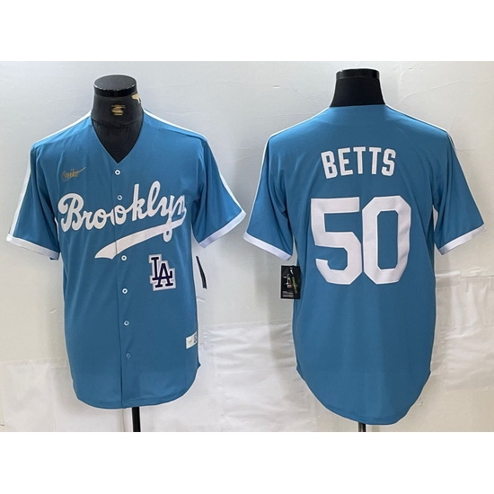 Men Los Angeles Dodgers 50 Mookie Betts Light Blue Throwback Cool Base Stitched Baseball Jerseys Men Los Angeles Dodgers 50 Mookie Betts Light Blue Throwback Cool Base Stitched Baseball Jerseys