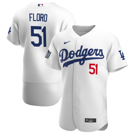 Men Los Angeles Dodgers 51 Dylan Floro Men Nike White Home 2020 World Series Bound Flex Base Player MLB Jersey Men Los Angeles Dodgers 51 Dylan Floro Men Nike White Home 2020 World Series Bound Flex Base Player MLB Jersey