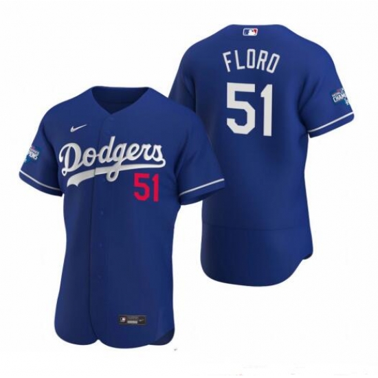Men Los Angeles Dodgers 51 Dylan Floro Royal 2020 World Series Champions Flex Base Jersey Men Los Angeles Dodgers 51 Dylan Floro Royal 2020 World Series Champions Flex Base Jersey