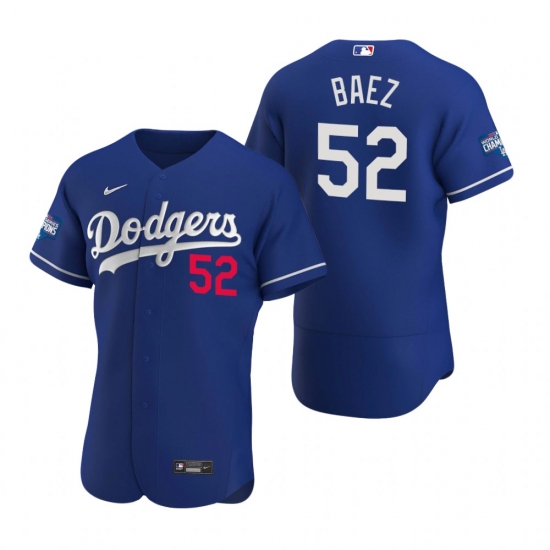Men Los Angeles Dodgers 52 Pedro Baez Royal 2020 World Series Champions Flex Base Jersey Men Los Angeles Dodgers 52 Pedro Baez Royal 2020 World Series Champions Flex Base Jersey