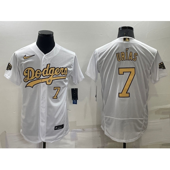 Men Los Angeles Dodgers 7 Julio Ur EDas 2022 All Star White Flex Base Stitched Baseball Jersey Men Los Angeles Dodgers 7 Julio Ur EDas 2022 All Star White Flex Base Stitched Baseball Jersey