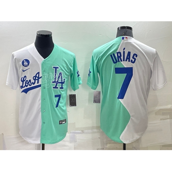 Men Los Angeles Dodgers 7 Julio Ur EDas 2022 All Star White Green Cool Base Stitched Baseball Jerseys Men Los Angeles Dodgers 7 Julio Ur EDas 2022 All Star White Green Cool Base Stitched Baseball Jerseys