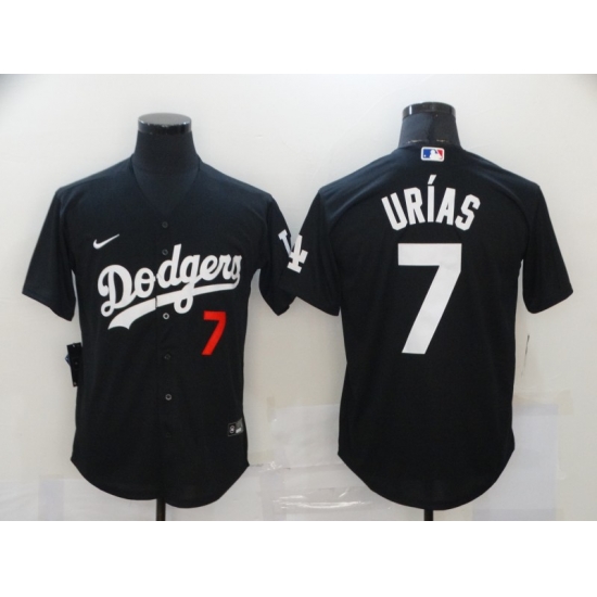 Men Los Angeles Dodgers 7 Julio Urias Black 2020 Nike Cool Base Jersey Men Los Angeles Dodgers 7 Julio Urias Black 2020 Nike Cool Base Jersey