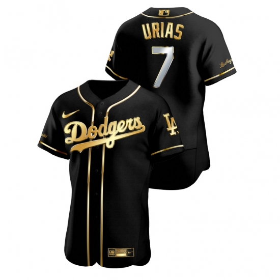 Men Los Angeles Dodgers 7 Julio Urias Black Gold 2020 Nike Flexbase Jersey Men Los Angeles Dodgers 7 Julio Urias Black Gold 2020 Nike Flexbase Jersey