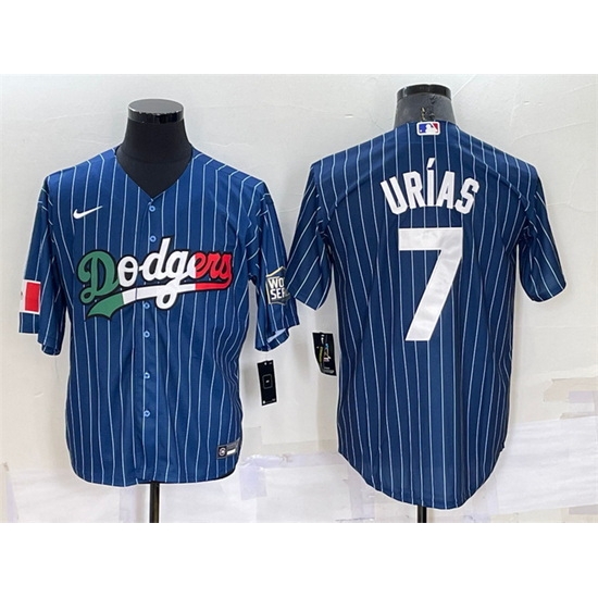 Men Los Angeles Dodgers 7 Julio Urias Navy Mexico World Series Cool Base Stitched Baseball Jersey Men Los Angeles Dodgers 7 Julio Urias Navy Mexico World Series Cool Base Stitched Baseball Jersey