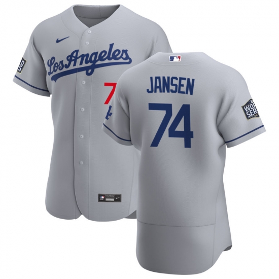 Men Los Angeles Dodgers 74 Kenley Jansen Men Nike Gray Road 2020 World Series Bound Flex Base Team MLB Jersey Men Los Angeles Dodgers 74 Kenley Jansen Men Nike Gray Road 2020 World Series Bound Flex Base Team MLB Jersey