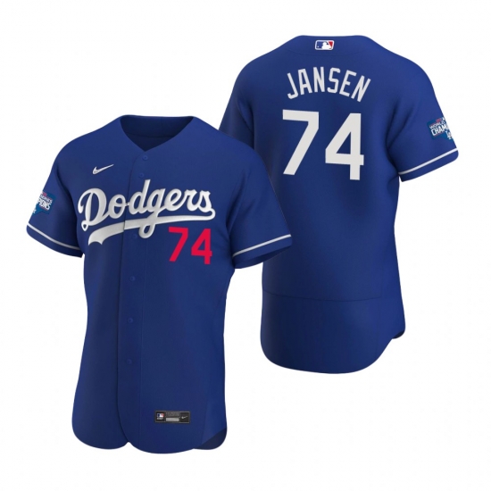 Men Los Angeles Dodgers 74 Kenley Jansen Royal 2020 World Series Champions Flex Base Jersey Men Los Angeles Dodgers 74 Kenley Jansen Royal 2020 World Series Champions Flex Base Jersey