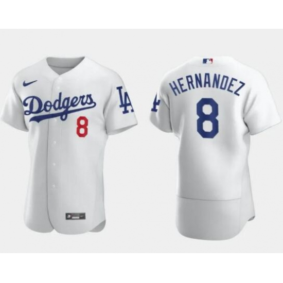 Men Los Angeles Dodgers 8 Enrique Hernandez White Flex Base Stitched Jersey Men Los Angeles Dodgers 8 Enrique Hernandez White Flex Base Stitched Jersey